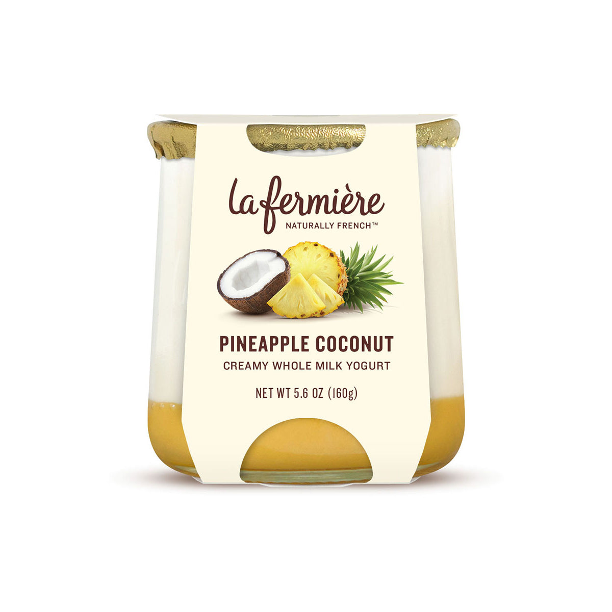 Wholesale La Fermière Pineapple Coconut Yogurt 5.6oz Cup- Bulk