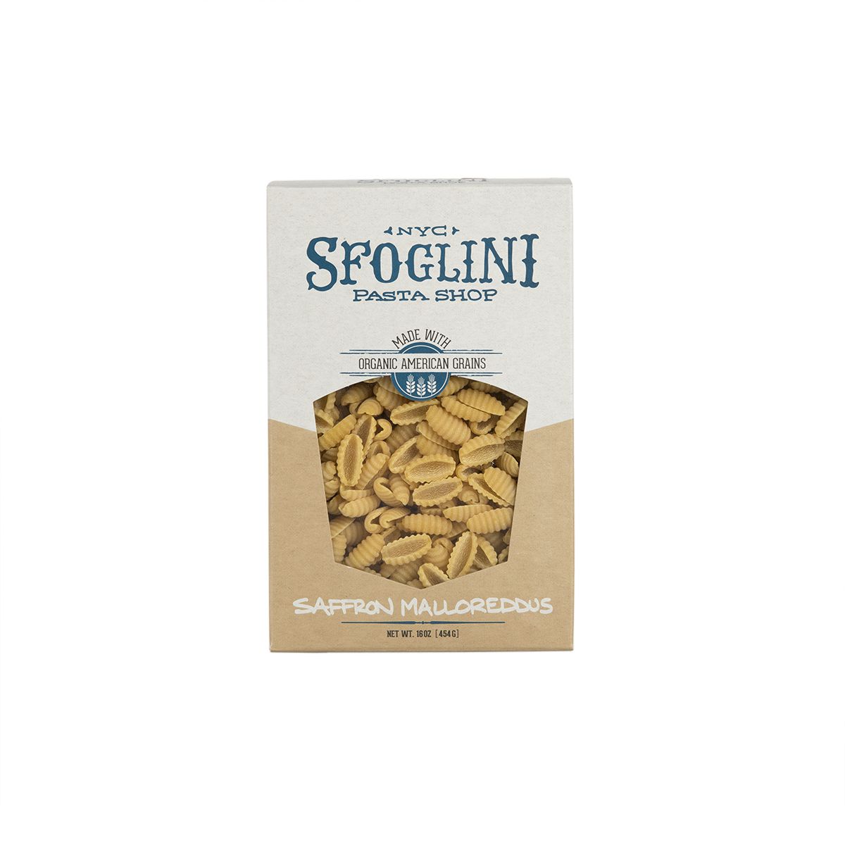 Wholesale Sfoglini Pasta Organic Saffron Malloreddus Pasta 1 LB- Bulk