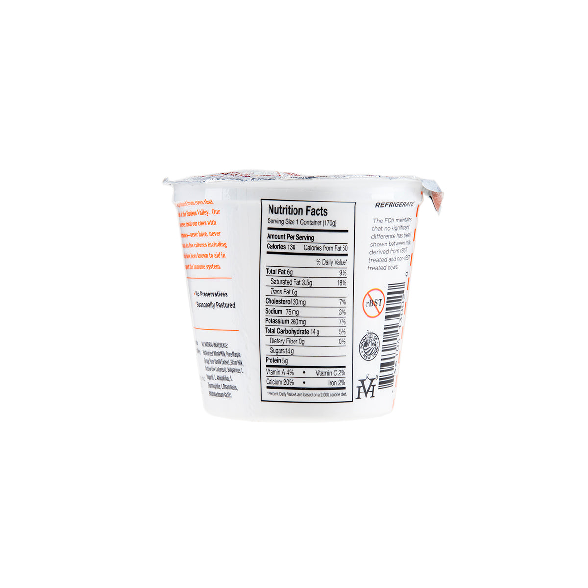 Wholesale BoxNCase Maple Vanilla Yogurt 6 oz Jar- Bulk