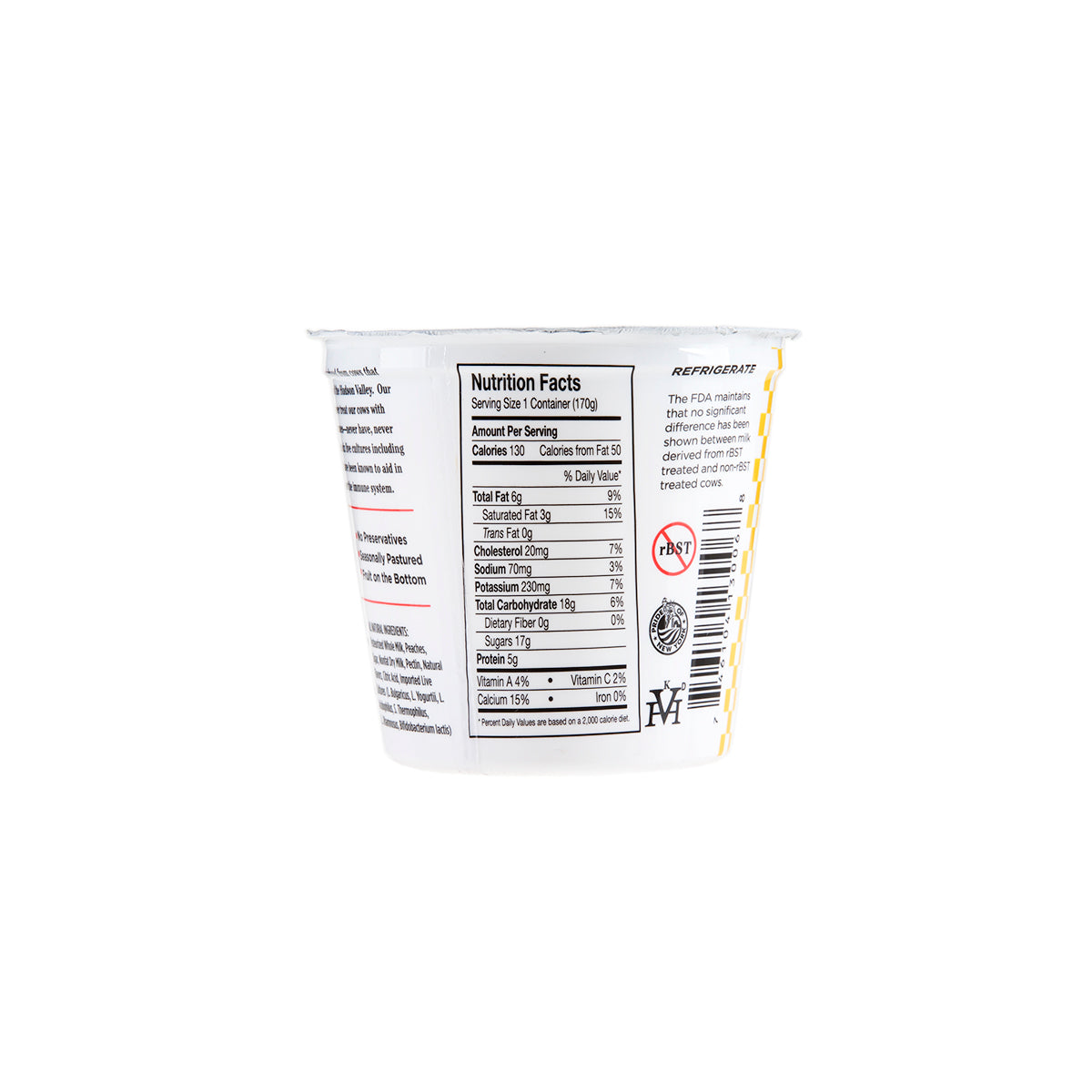 Wholesale BoxNCase Peach Yogurt 6 Oz Jar- Bulk