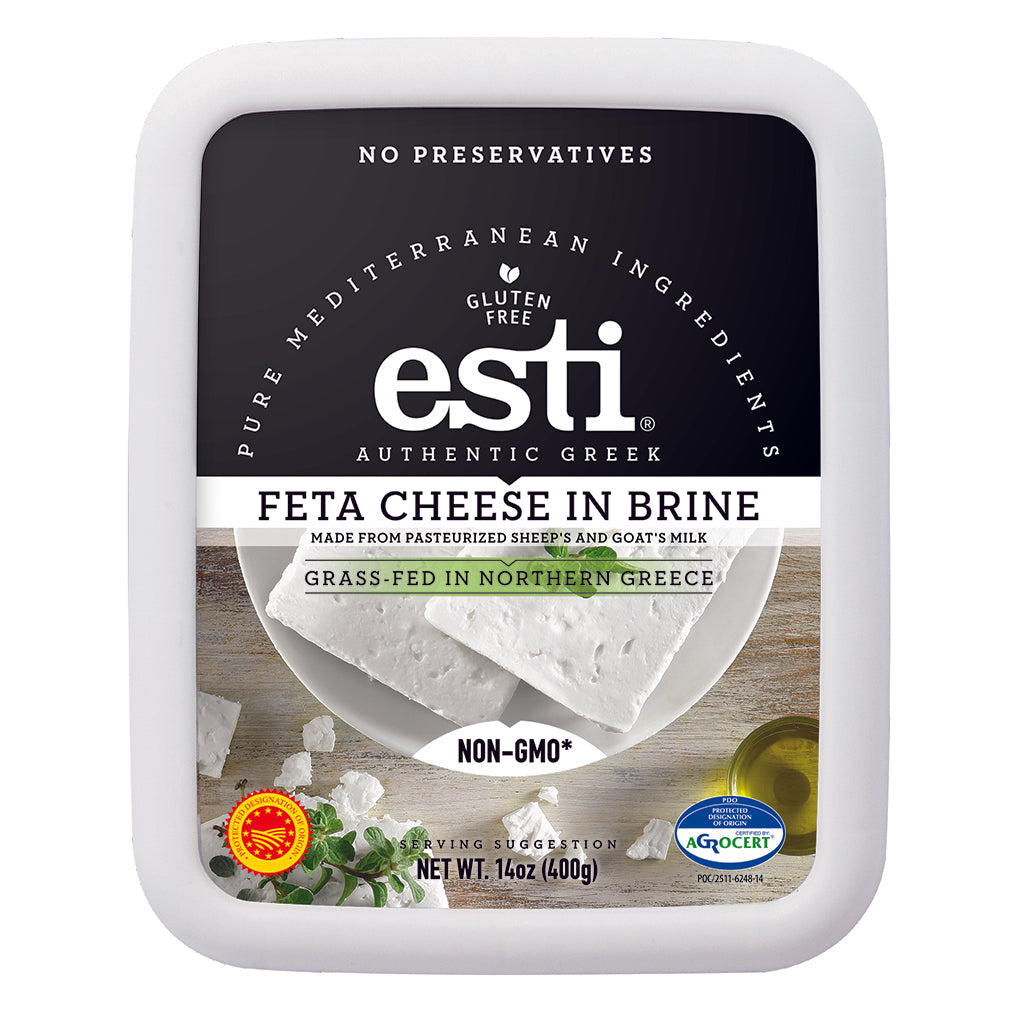 Wholesale Esti Feta Cheese milk in Brine Gluten Free 14 oz-8ct Case Bulk