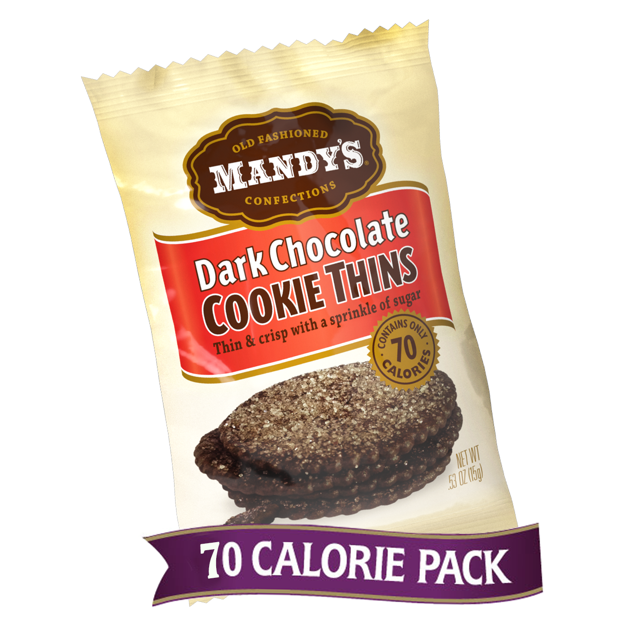 Wholesale Mandy’s Cookie Thins Chocolate Single Serve box Bulk