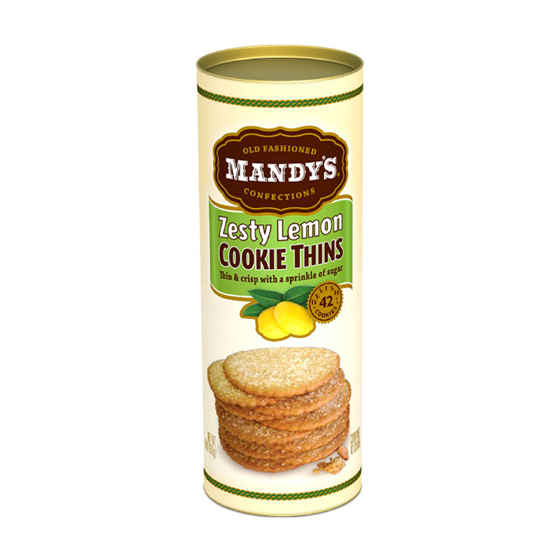 Wholesale Mandy'S Zesty Lemon Cookie Thins 4.6 oz Can Bulk