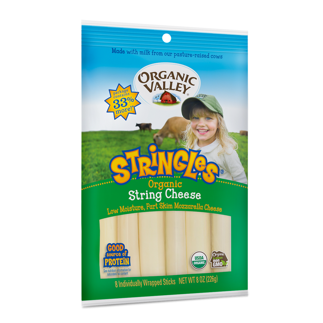 Wholesale Organic Valley Mozzarella String Cheese Singles 1 Oz-96ct Case Bulk