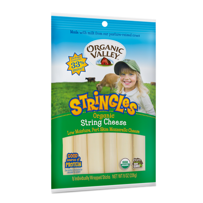 Wholesale Organic Valley Mozzarella String Cheese Singles 1 Oz- Bulk