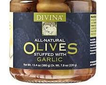 Wholesale Divina Green Stuffed with Garlic Jars 7.8 OZ- Bulk