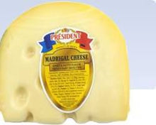 Wholesale President Madrigal French Baby Swiss Cheese Wheel 25 LB- Bulk