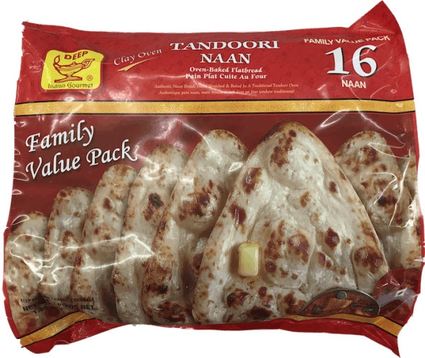 Wholesale Deep Tandoori Naan 16 PC 48 oz-8 Ct Case Bulk