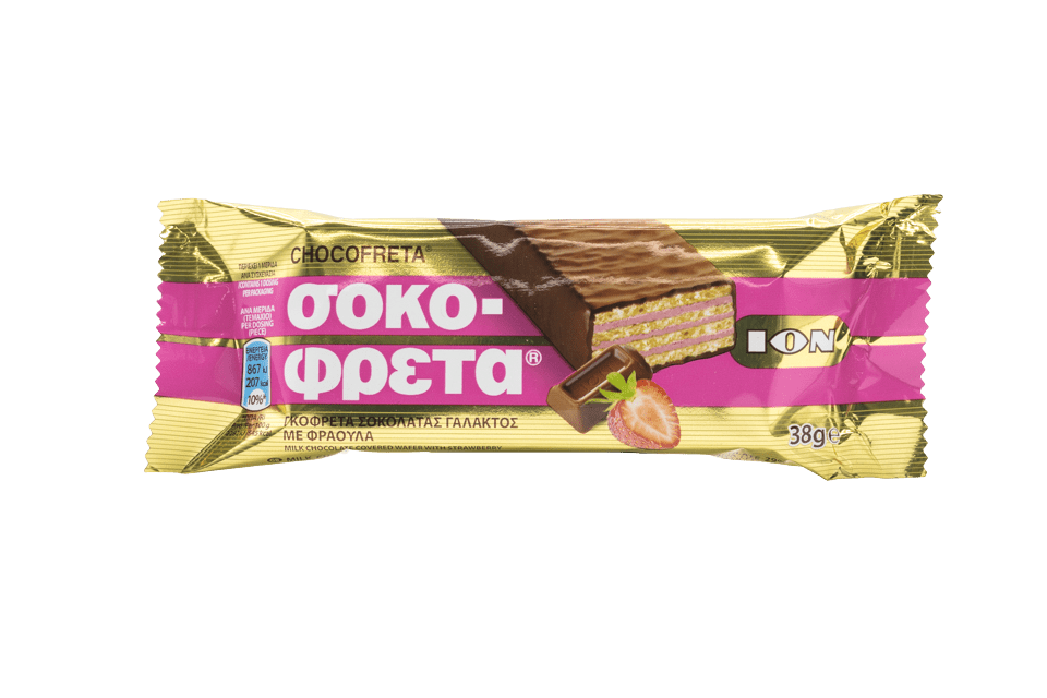 Wholesale Ion Chocowafers w/strawberry 38g- Bulk