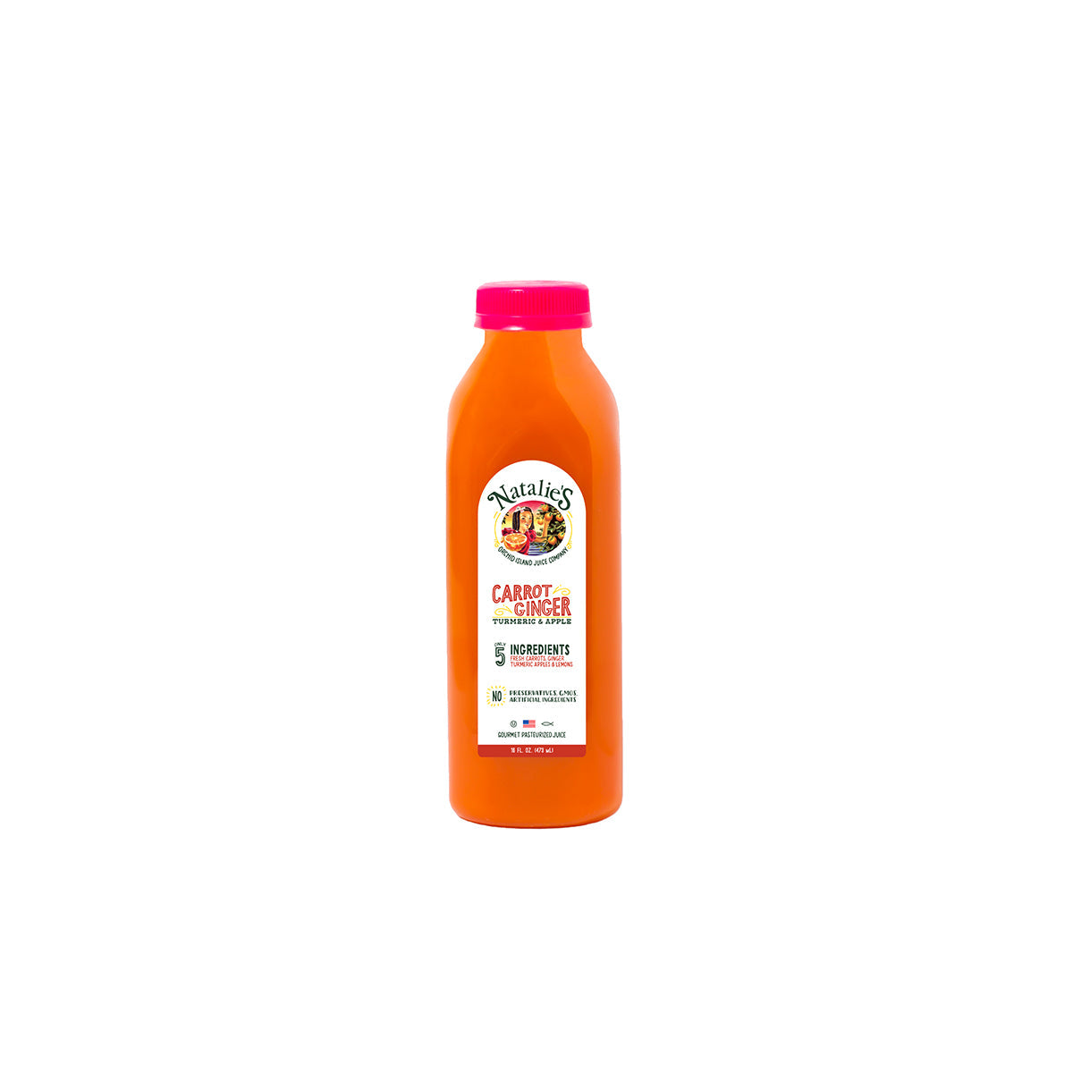 Wholesale Natalie'S Orchid Island Carrot & Ginger Juice 16 OZ-6ct Case Bulk