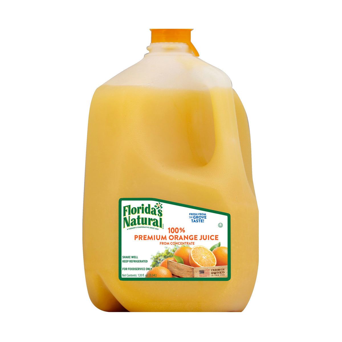 Florida'S Natural Valencia Orange Juice with Pulp 120 Oz Jug