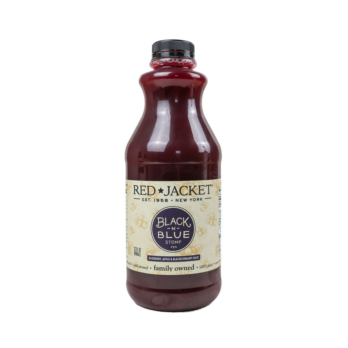 Red Jacket Orchards Black N Blue Juice 32 Oz Bottle