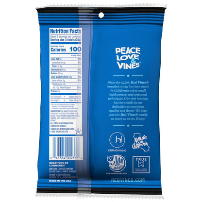 Wholesale Red Vines Jumbo Black Licorice Twists 8oz Hanging Bag- Bulk