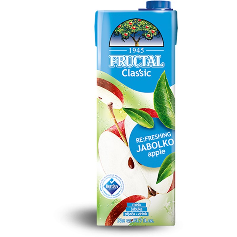 Wholesale Fructal Apple Beverage 1.5L Tetra Pak- Bulk