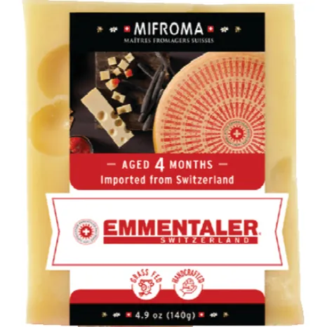 Wholesale Mifroma Emmentaler Parchment Cheese 7 oz-8ct Case Bulk