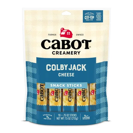 Wholesale Cabot Creamery Colby Jack Snacking Sticks 7.5 OZ-12ct Case Bulk