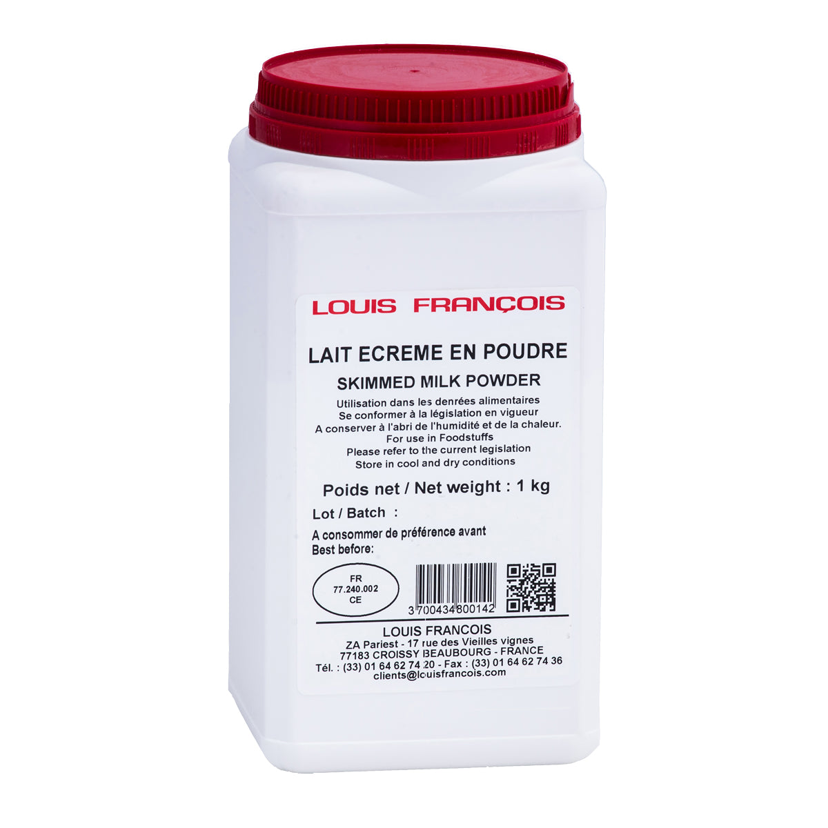 Wholesale Louis Francois Skimmed Milk Powder 0% 1 KG- Bulk