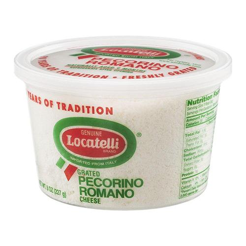 Locatelli Pecorino Romano Grated Cheese Cup 8oz 12ct