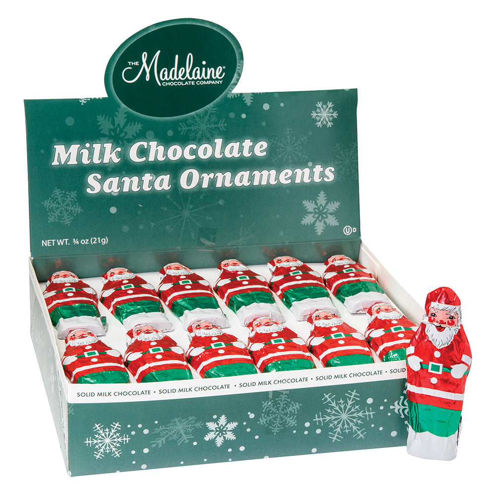 Wholesale Madelaine Milk Chocolate Santa 0.75 Oz Foiled Flat- Bulk