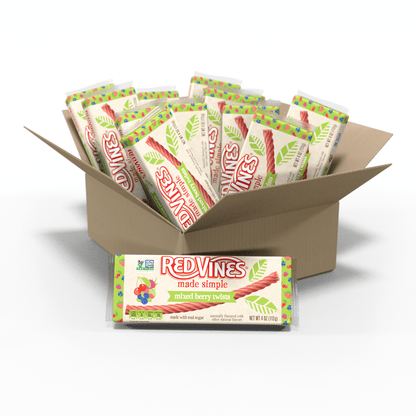 Wholesale Red Vines Made Simple Berry Licorice Twists, Trays 4 Oz- Bulk