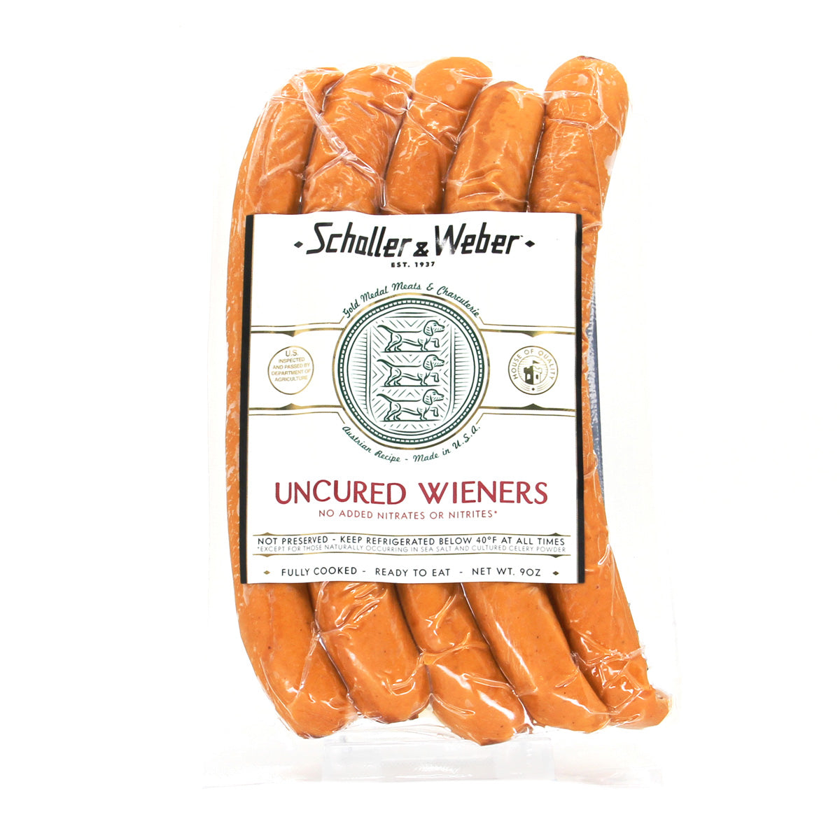 Schaller & Weber Pork & Beef Hot Dogs Wiener Style