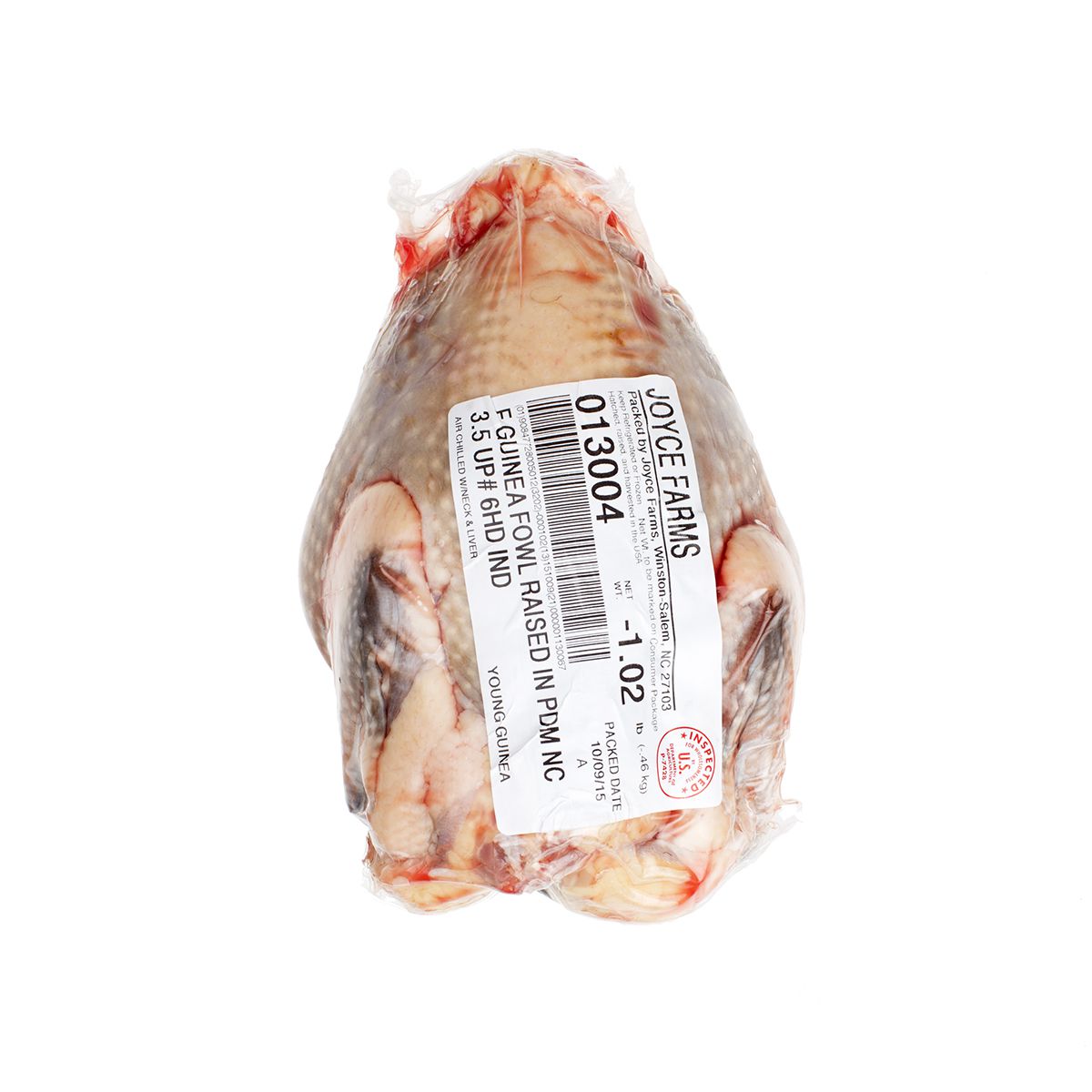 Wholesale Joyce Farms Frozen Guinea Hen Whole Heritage 6 Piece-20 LB Bulk