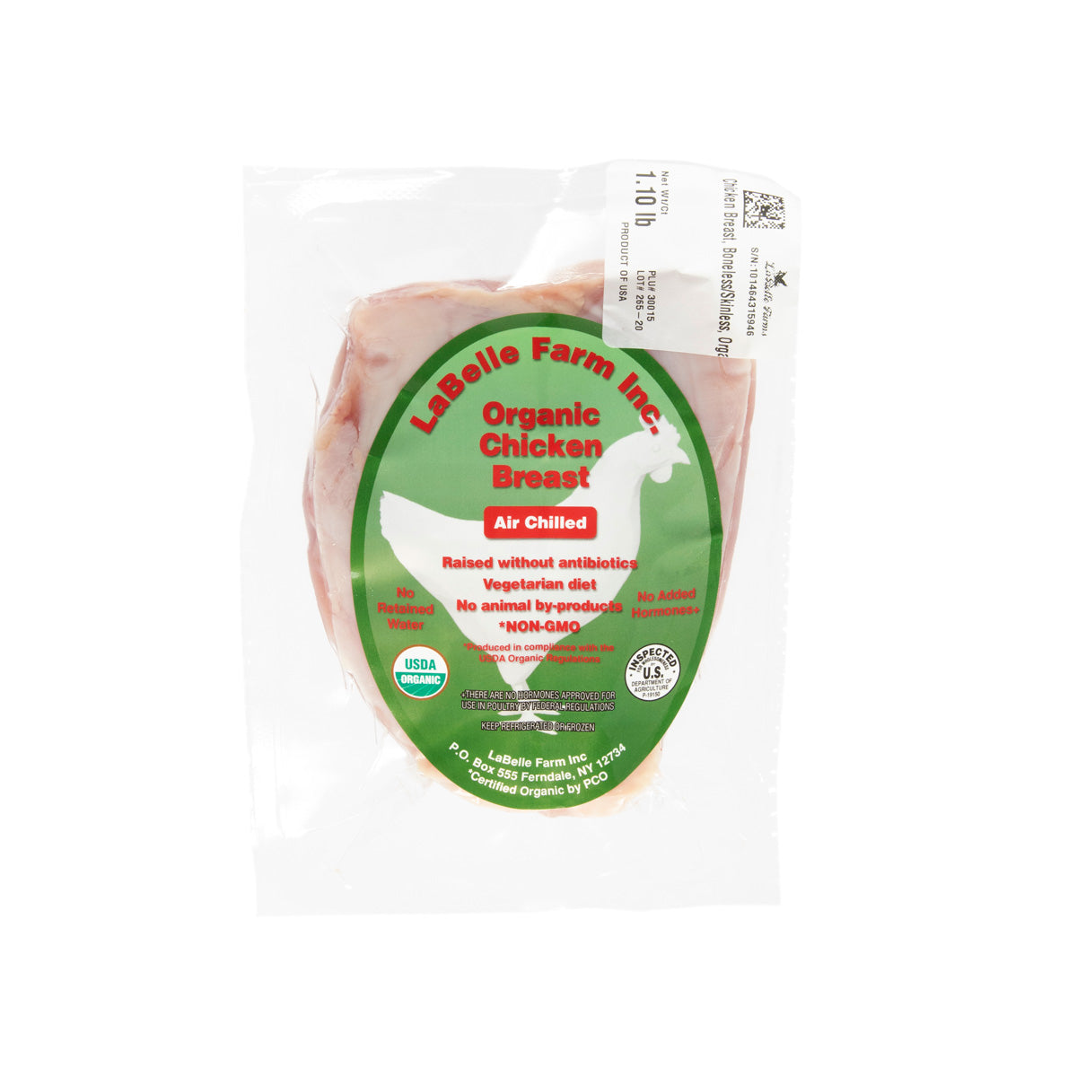 Wholesale La Belle Farm Organic Air Chilled Chicken Breast- Bulk