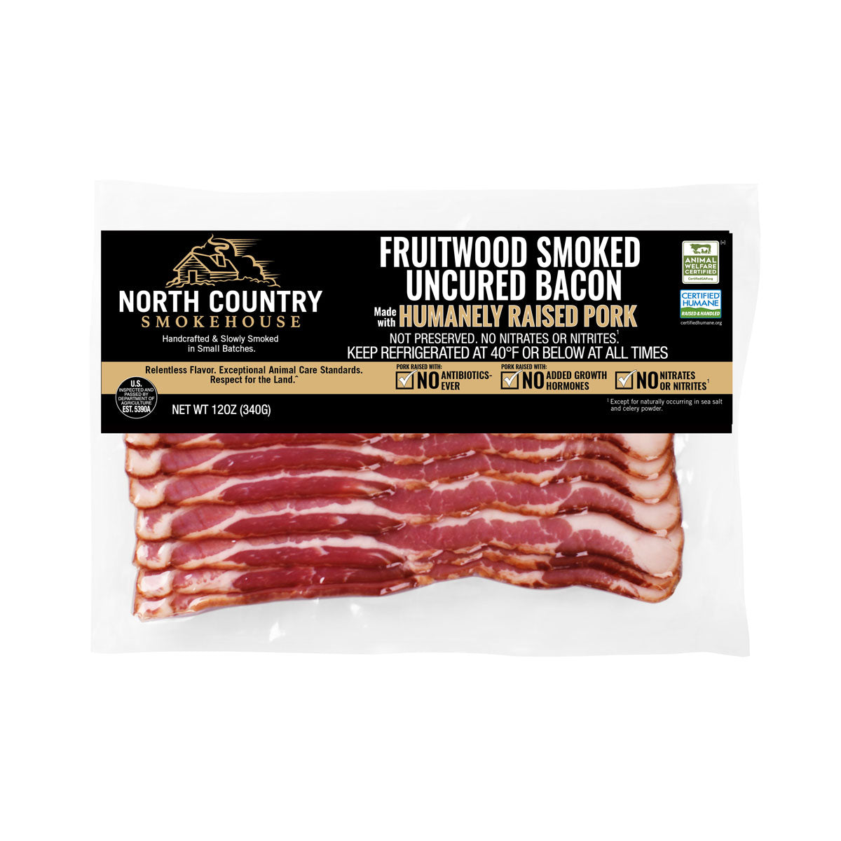 Wholesale North Country Smokehouse Smoked Fruitwood Bacon 12 OZ- Bulk