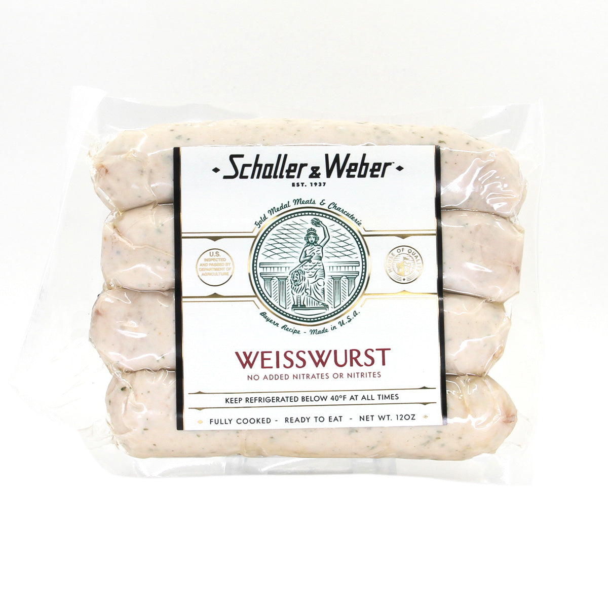Wholesale Schaller & Weber Cooked Bockwurst Sausage 4 OZ 10 OZ- Bulk