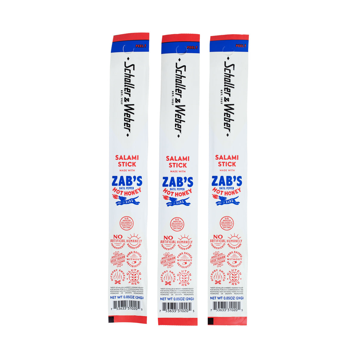 Wholesale Schaller & Weber ZABS Hot Honey Snack Stick 20 CT-4ct Case Bulk