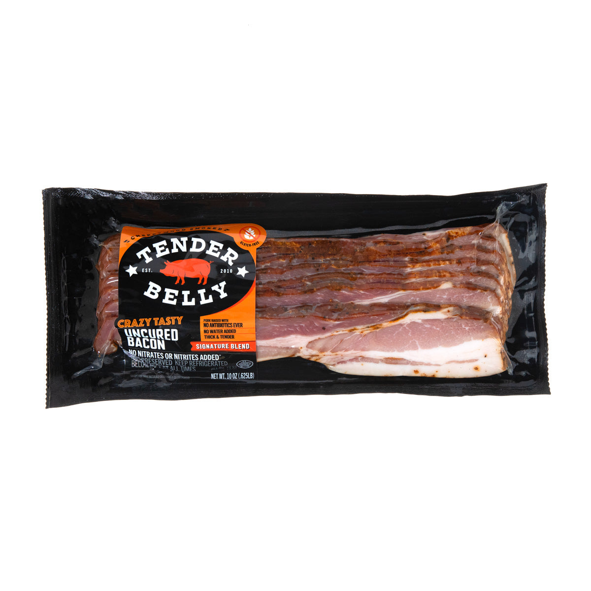 Wholesale Tender Belly Signature Dry Cured 10 oz Retail Bacon 10 OZ-14ct Case Bulk