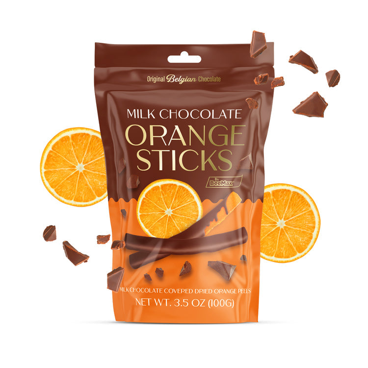 Wholesale BeeMax Milk Chocolate Orange Sticks – 3.5 Oz- Bulk