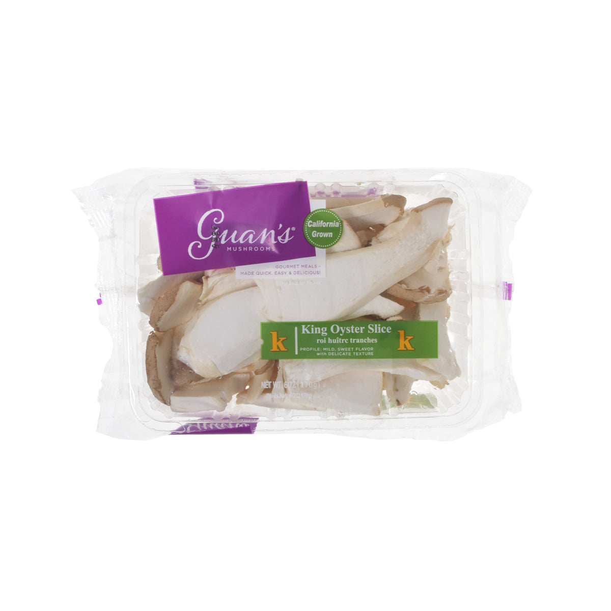 Wholesale BoxNCase Sliced King Oyster Mushrooms 6 OZ-10ct Case Bulk