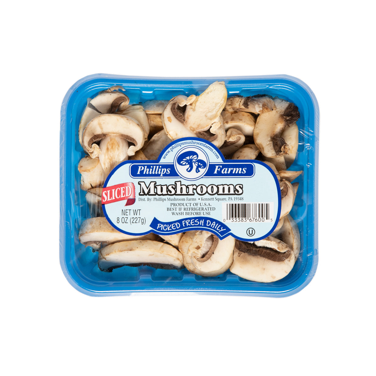 Wholesale Phillips Mushroom Farms Sliced White Mushrooms 8 OZ- Bulk