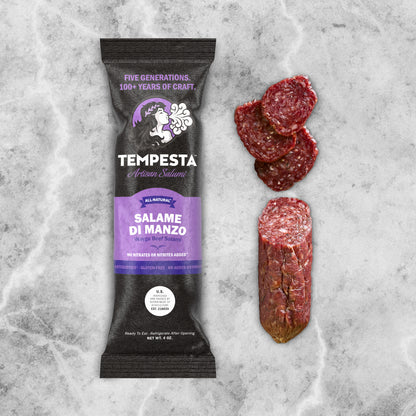 Wholesale Tempesta Artisan Salumi Wagyu Beef Salami, No Pork, 4 OZ- Bulk