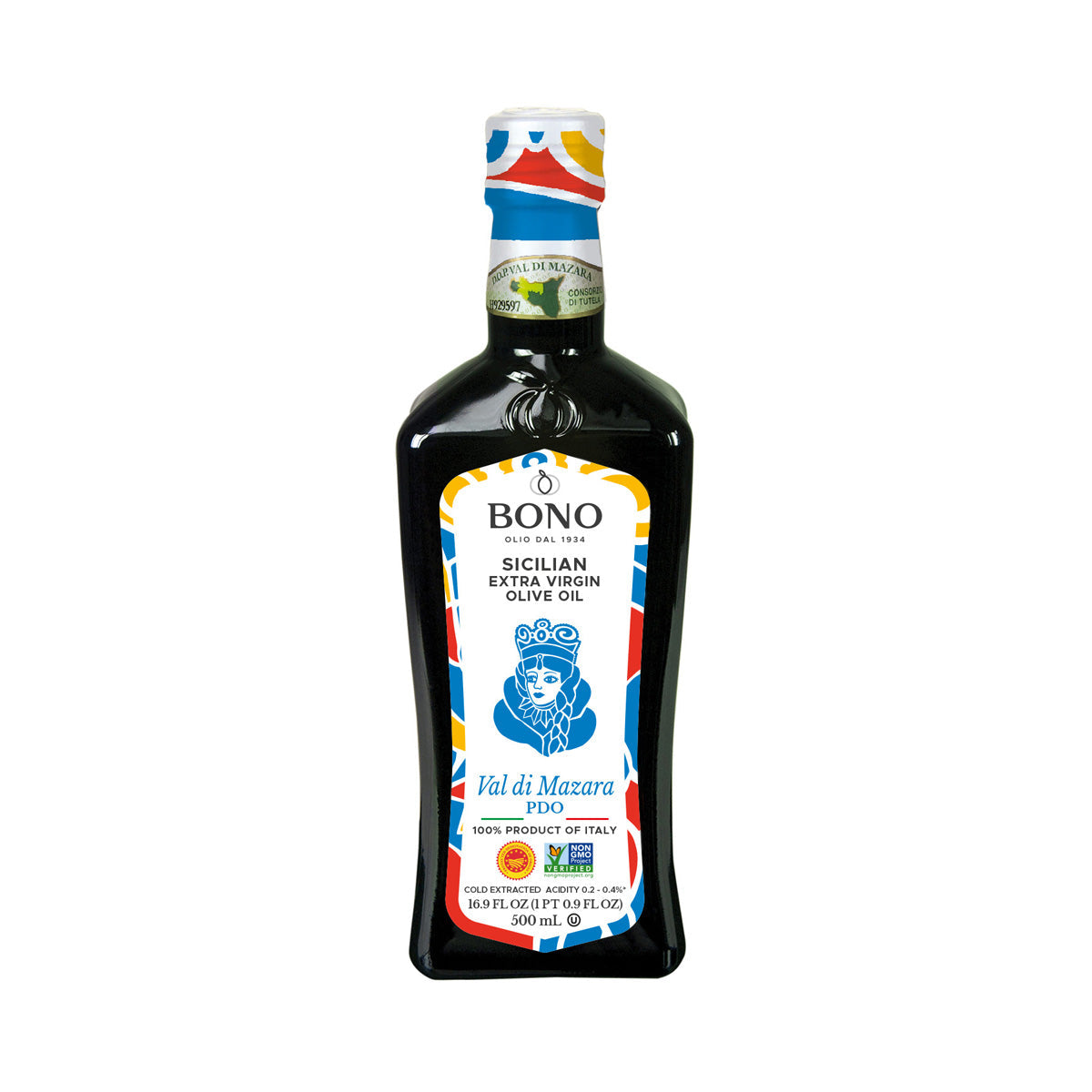 Bono 100% Silcilian Extra Virgin Olive Oil 16.9 Oz Bottle