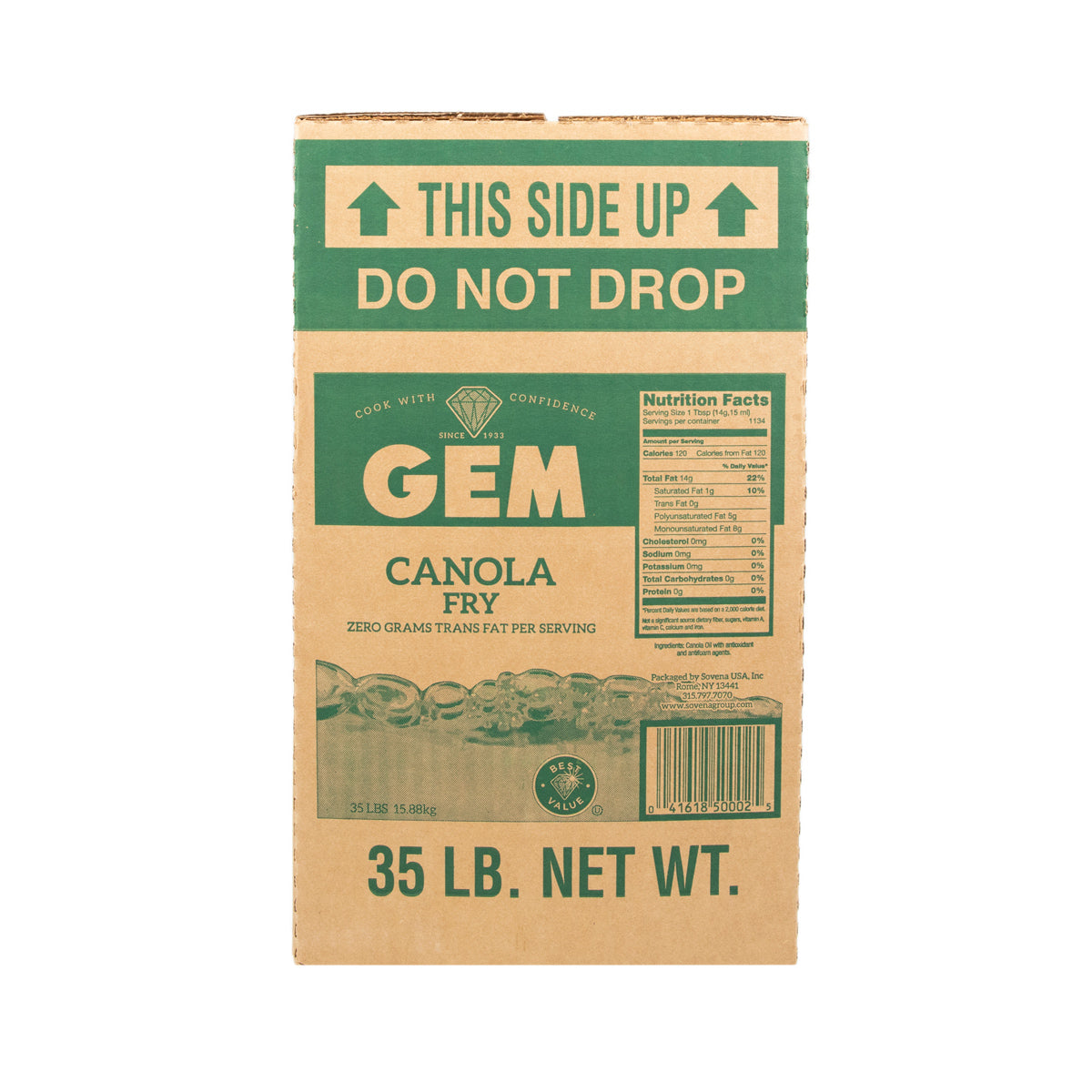 Wholesale BoxNCase Canola Frying Oil 35 lb Box- Bulk