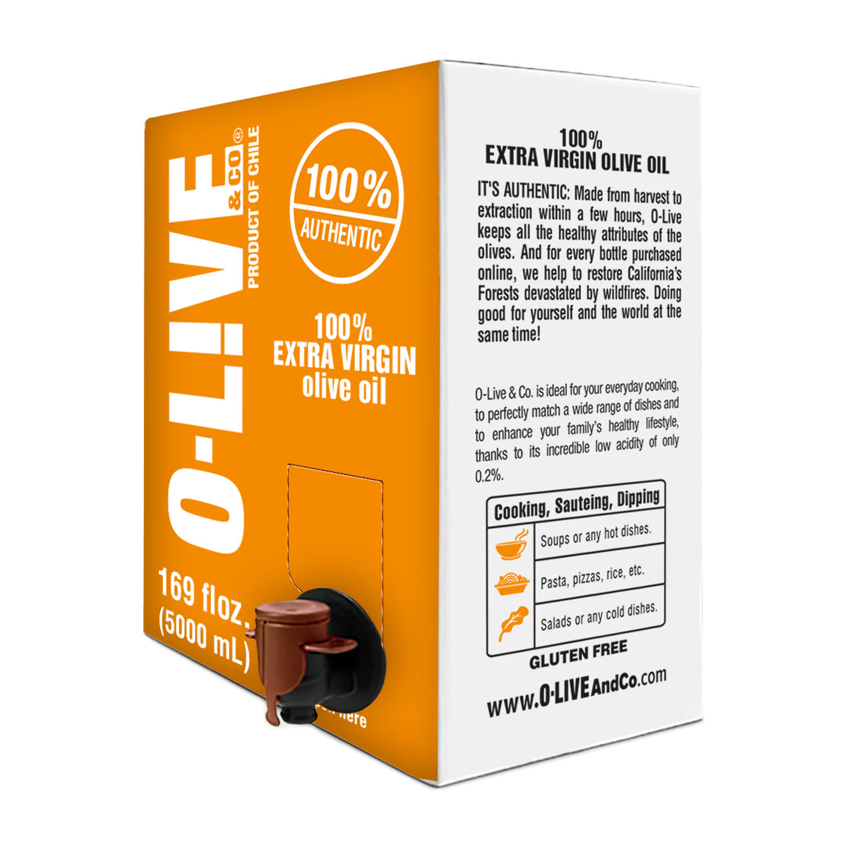 Wholesale O-Live & Co. Everyday Extra Virgin Olive Oil 5 L Box-1 Ct Case Bulk