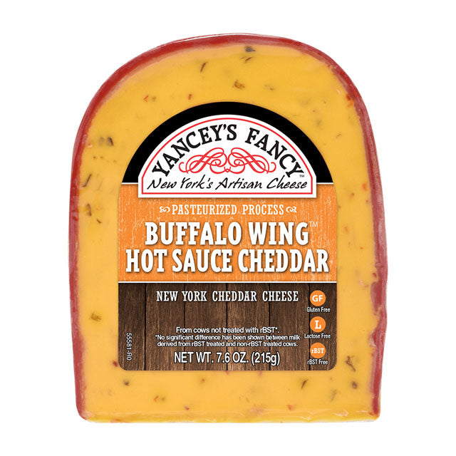Yancey's Fancy Buffalo Wing Hot Sauce Cheddar Cheese 7.6oz 10ct