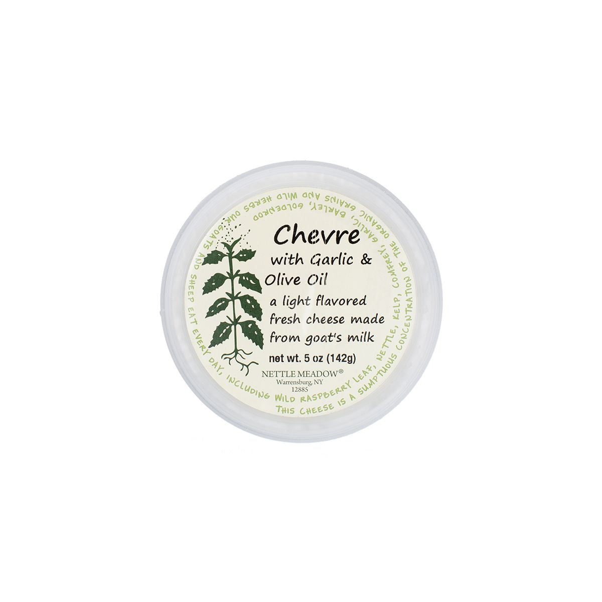 Nettle Meadow Chevre with Olive Oil & Garlic Cups 5 Oz
