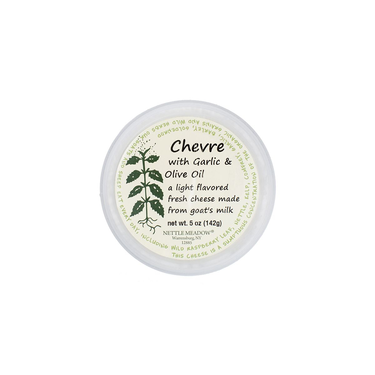 Wholesale Nettle Meadow Farm Chevre with Olive Oil & Garlic Cups 5 OZ- Bulk