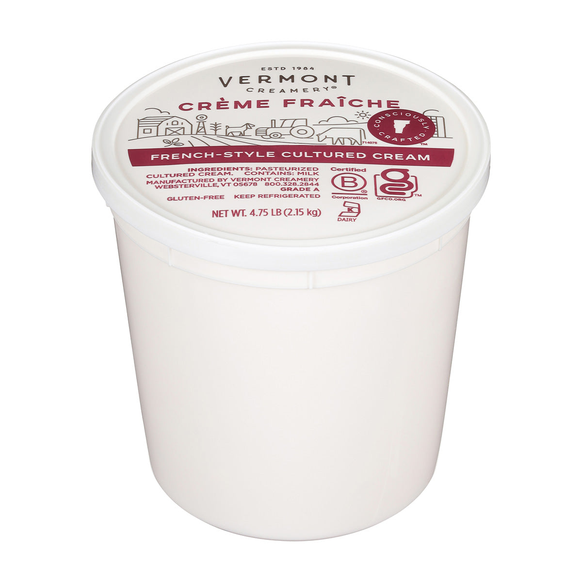 Wholesale Vermont Creamery Crème Fraiche Bulk- Bulk