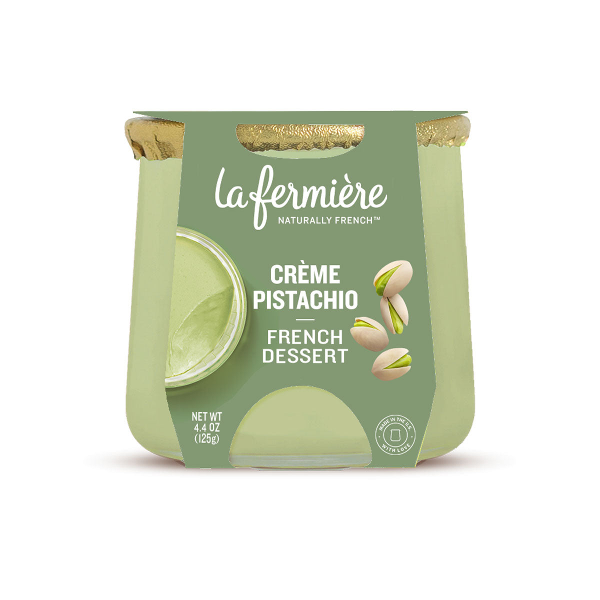 Wholesale La Fermière Crème Pistachio French Dessert 4.4 OZ- Bulk