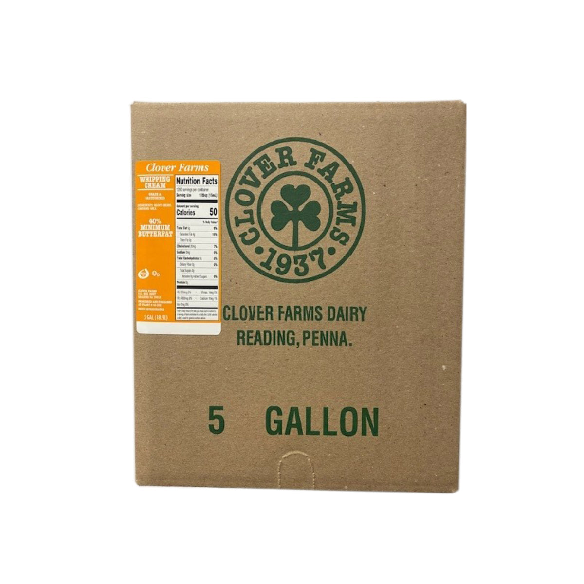 Wholesale Clover Farms Dairy 40% Heavy Cream 5 gal- Bulk