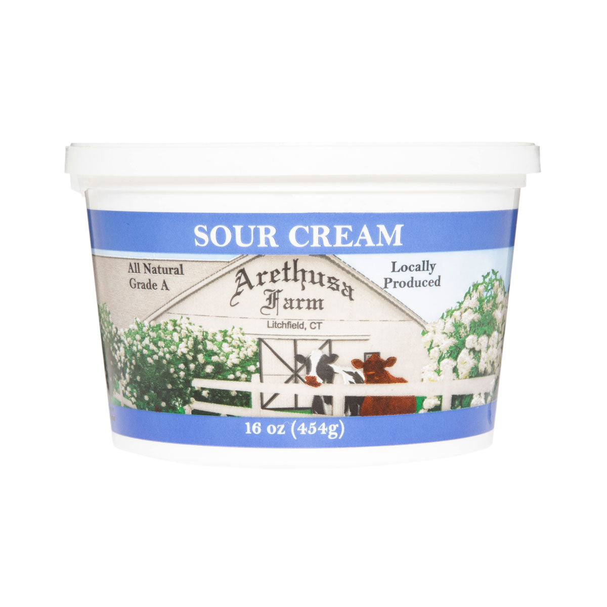 Arethusa Farm Dairy Sour Cream 16 Oz Jar