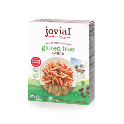 Wholesale Jovial Organic Gluten Free Brown Rice Penne Rigate Pasta 12 OZ- Bulk