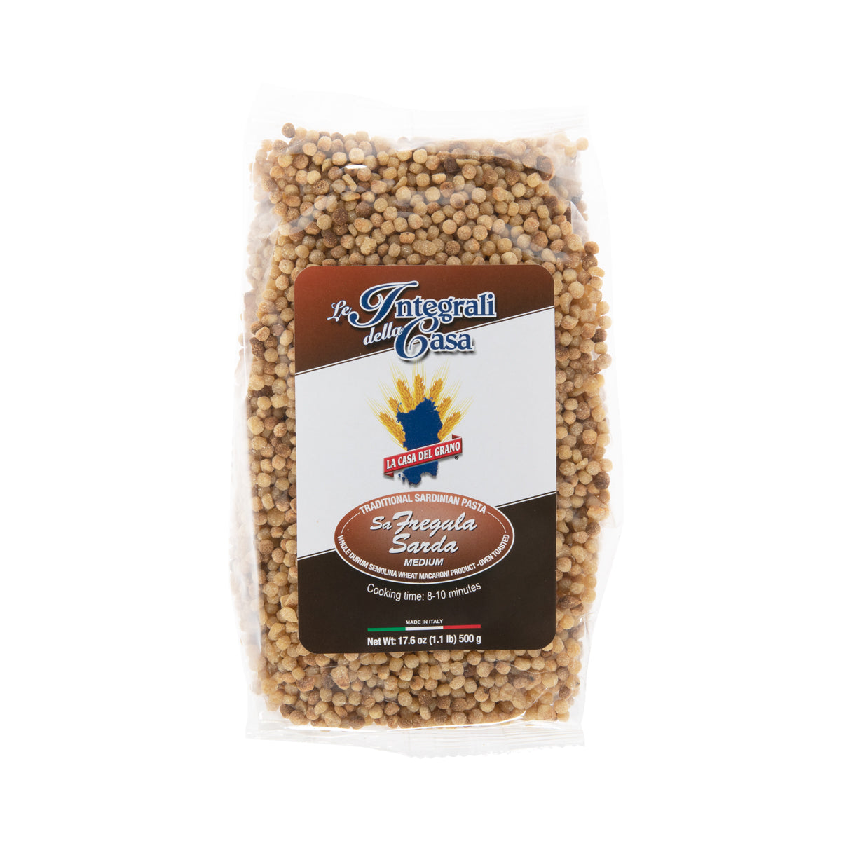 Wholesale La Casa Del Grano Whole Wheat Medi Fregola Pasta 1.1 LB-12ct Case Bulk