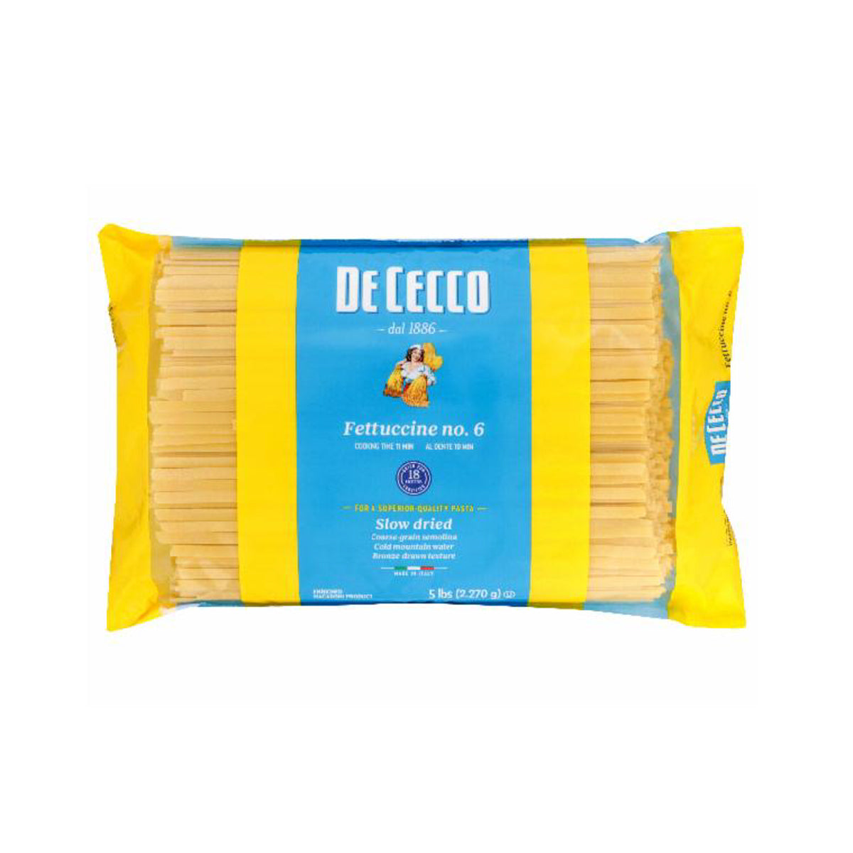 Wholesale Dececco Fettuccine Pasta 5 LB- Bulk