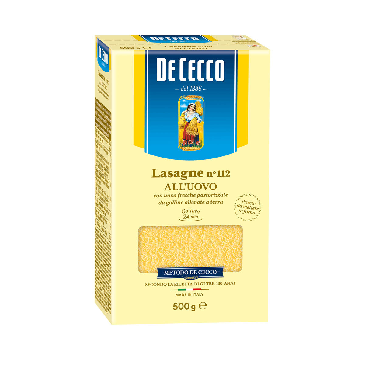 Wholesale De Cecco Egg Lasagna Pasta 1 lb- Bulk