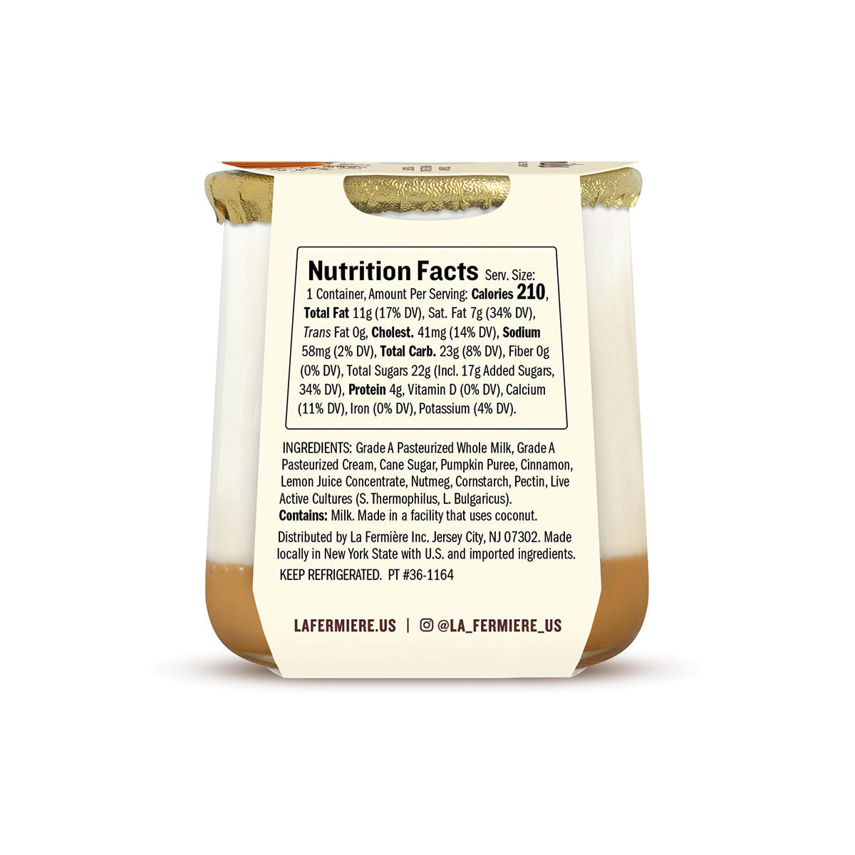 Wholesale La Fermière Pumpkin Spice Yogurt 5.6 OZ- Bulk